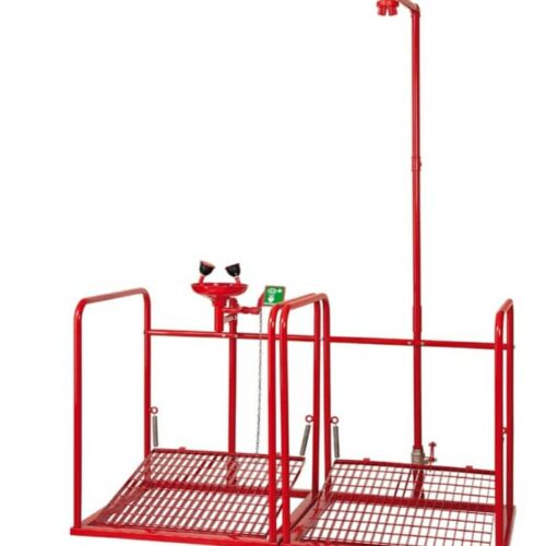 دوش و چشم شوی اضطراری با ساید بای ساید پلتفرم مدل RTA570 طرح نمایندگی تاف TOF